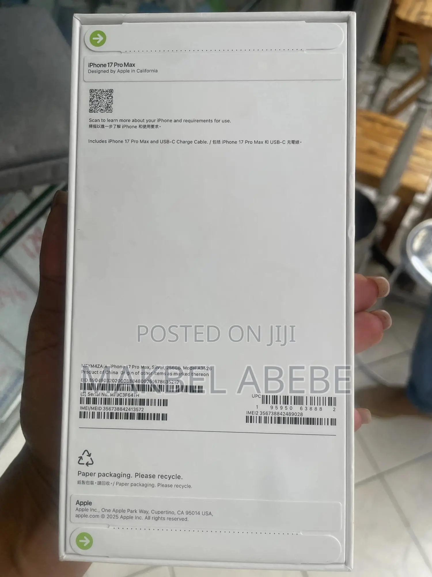 New Apple iPhone 17 Pro Max 256 GB Silver