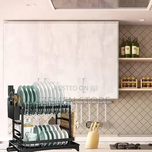 Multifunctional 2-Tier Dish Rack - ዘመናዊ ባለ ሁለት ደርብ የሳህን ማድረቂያ
