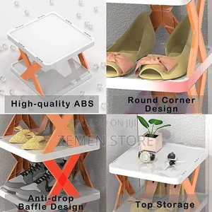 6-Tier Space-Saving Shoe Rack - ባለ 6 ተጣጣፊ የጫማ መደርደሪያ