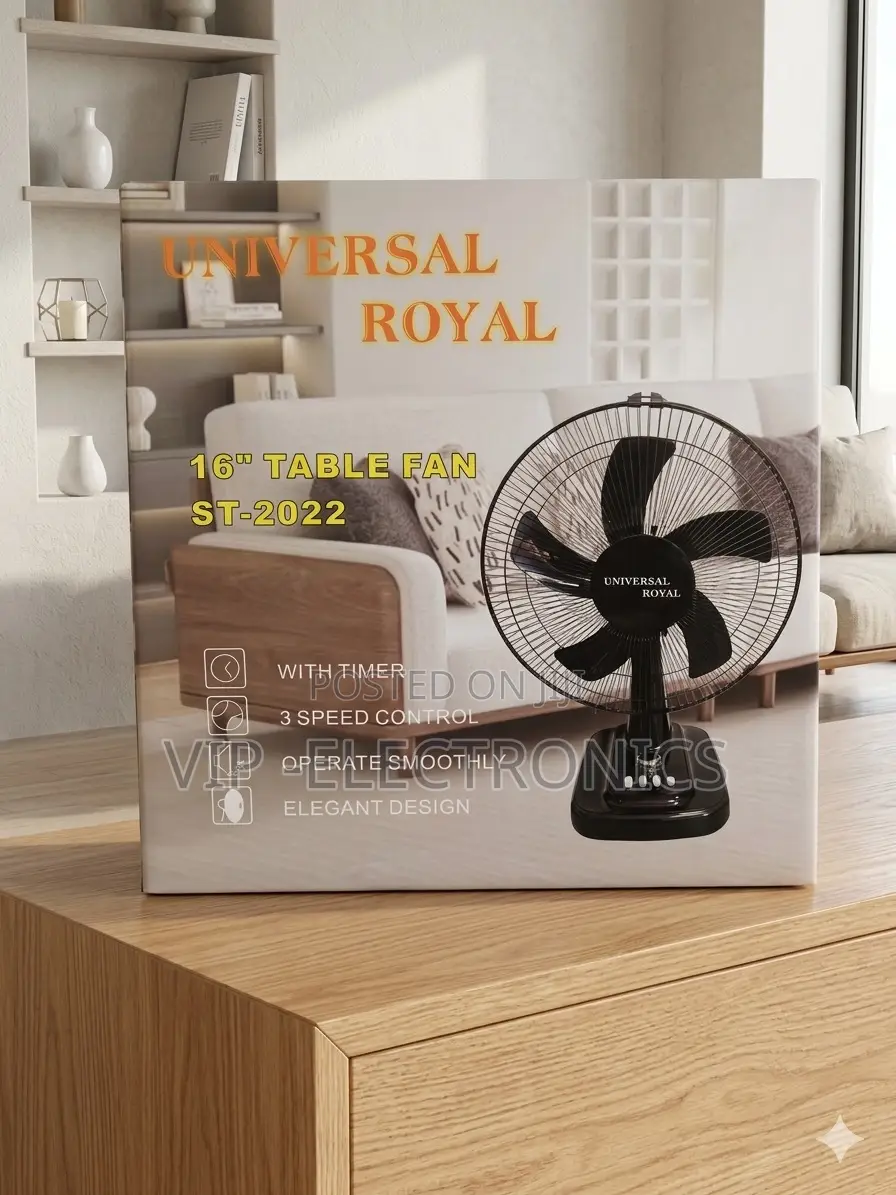 Universal Royal Table Fan Speed Cooling Fan With Built