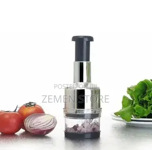 Manual Press Garlic Onion Chopper - ነጭ ሽንኩርት ቀይ ሽንኩርት መፍጫ Stainless