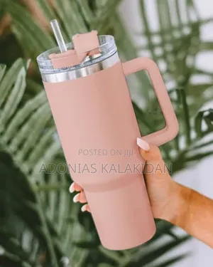 Double Layer Stainless Still Isolated Tumblers With Straw (Travel Cup)