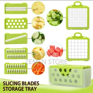 13-in-1 Vegetable Slicer Mandoline Chopper - ባለ 13 ስብስብ የሽንኩርት መክተፊያ