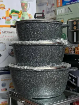 MomcocMarble Coated Granite Casserole Cookware Set/Free Delivery