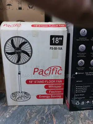 Pacific 18-Inch Stand Floor Fan, Model Fs-50-18a, Featuring