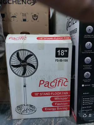 Pacific 18-Inch Stand Floor Fan, Model Fs-50-18a, Featuring