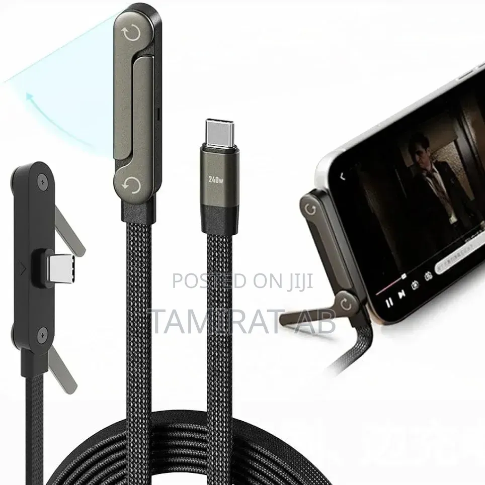 240w Fast Charging, Datatransmission Typec Cable Foldable Phone Holder