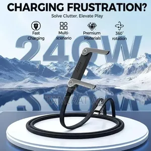 240w Fast Charging, Datatransmission Typec Cable Foldable Phone Holder