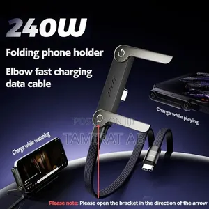 240w Fast Charging, Datatransmission Typec Cable Foldable Phone Holder