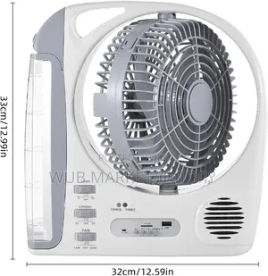 6 In 1 Rechargeable Fan With Led Light-ማቀዝቀዣ፣ሙዚቃ፣መብራት፣ኤፍ ኤም