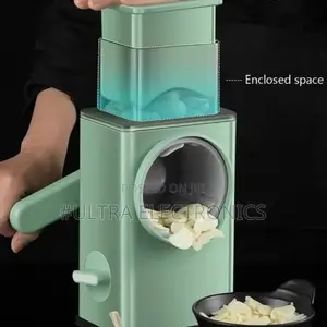 Light Green Manual Rotary Vegetable Cutter for Shredding and Slicing