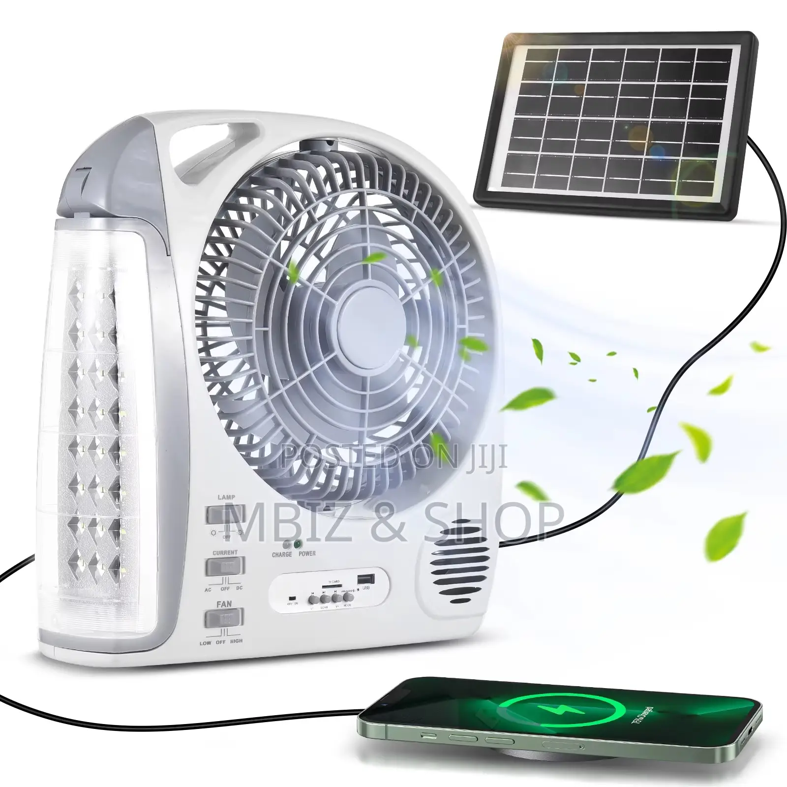 6-in-1 Portable Fan With Lamp