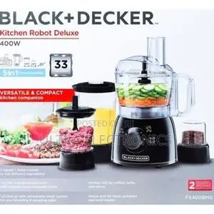 Blender Black+Decker 400w Food Processor With Transparent Jar.