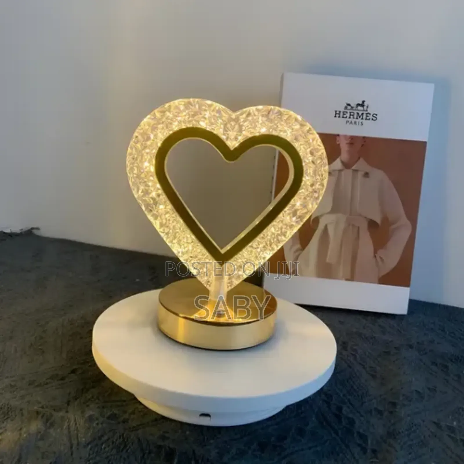 Crystal Heart-Shaped Led Table Lamp