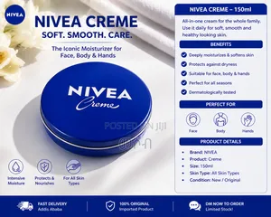 Nivea Creme – Moisturizing Cream For Face, Body Hands