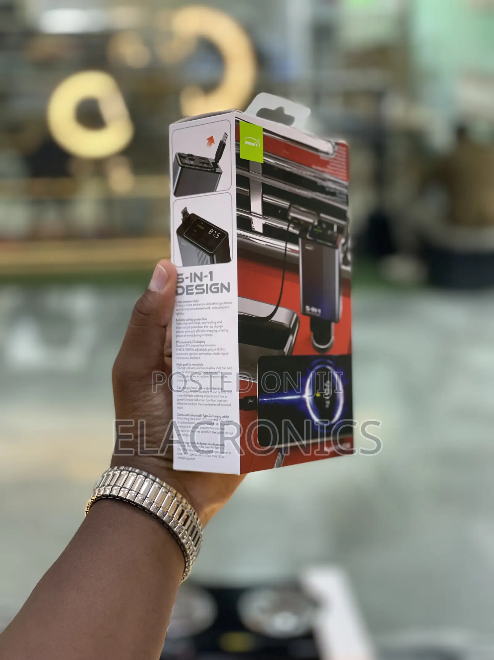 5-in-1 Smart Car Charger Bluetooth Hub Car Modulator