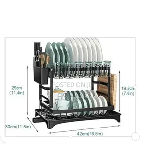Ultimate 2-tier Dish Rack – Large Capacity, Small Footprint