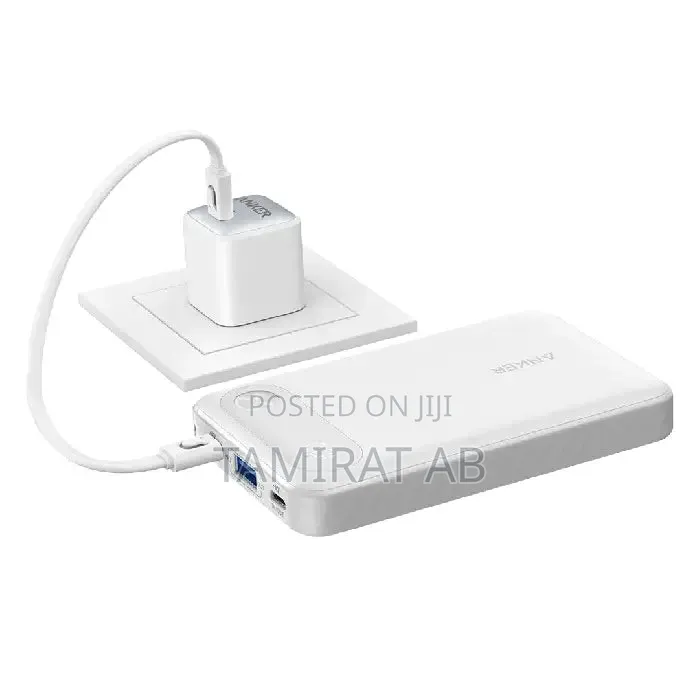 Anker 10000mah Capacity Power Bank With 22.5w Fast Charging - (White )