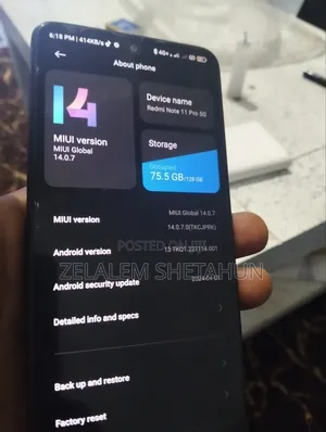 Xiaomi Redmi Note 11 Pro 5G 128 GB Black