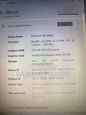Laptop HP EliteBook 8470P 8GB Intel Core i5 HDD 512GB