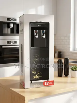 Enzo Water Dispenser (Black With Floral Accent