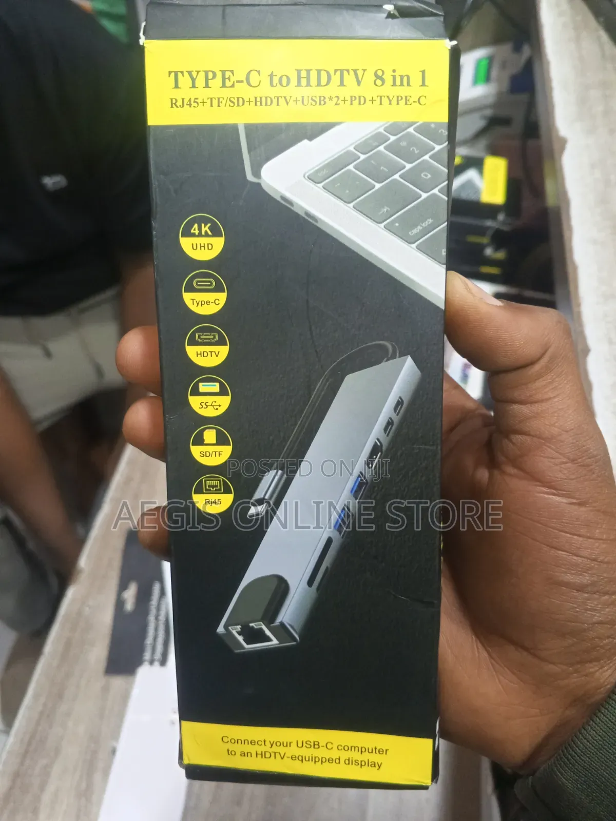 8-in-1 Type-C to HDTV Adapter/Hub