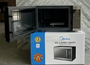 Midea Microwave 42l Large Cavity Oven (Stainless Steel) Model Em142a