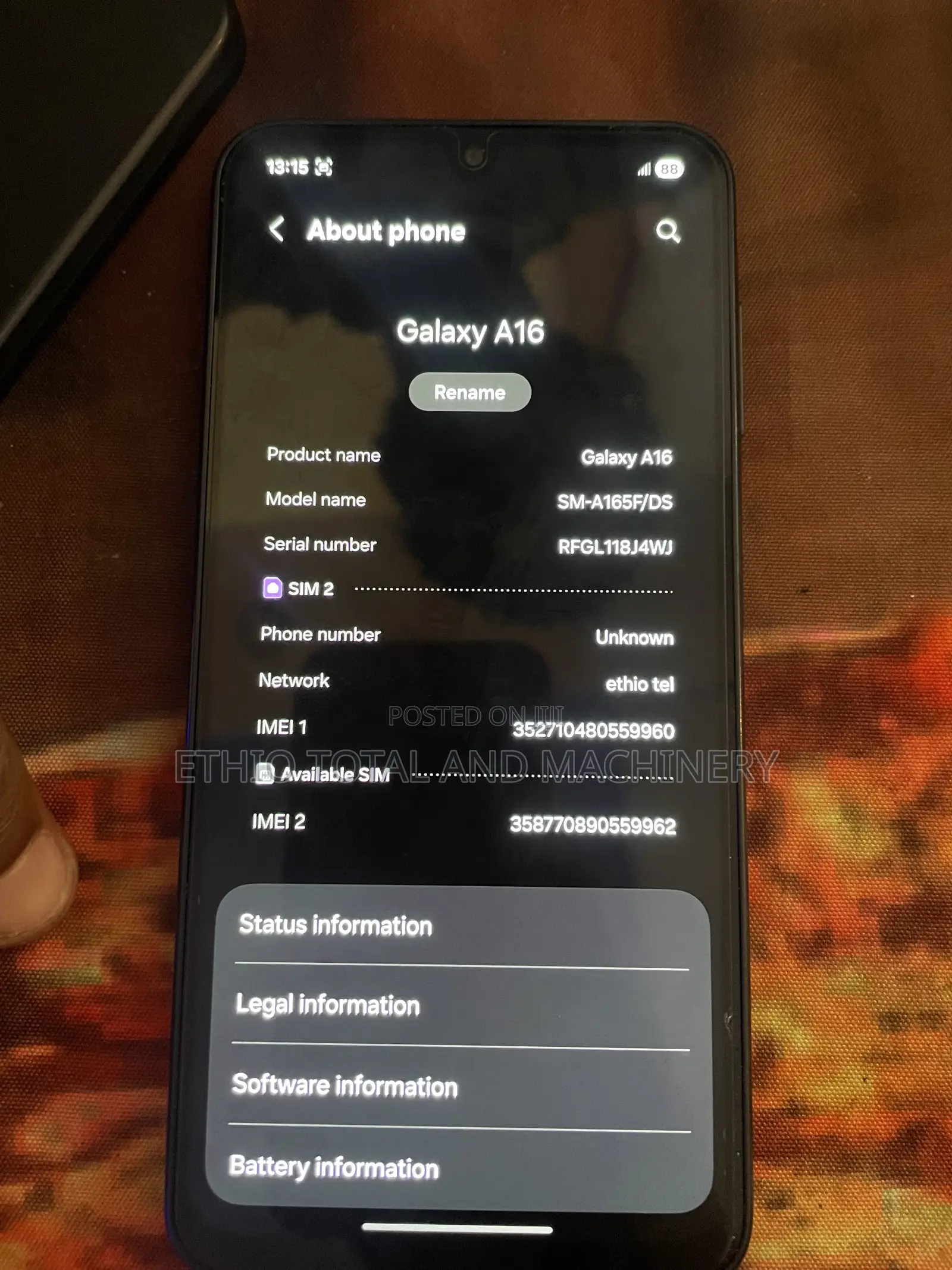 Samsung Galaxy A16 128 GB Black