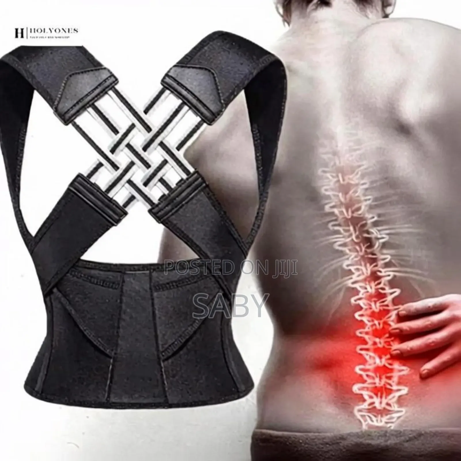 Black Holyones Brand Posture Corrector Back Brace. [1, 2]