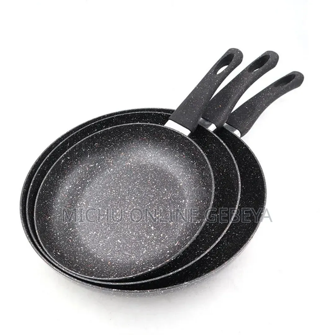 Momcook 3pcs ሴራሚክ #መጥበሻዎች Fry Pan Set/Free Delivery