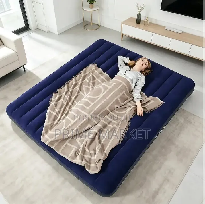 Intex በአየር የሚሞላ ፍራሽ [ 183 * 203 * 22 ሴ.ሜ ] + ከነ መንፊያው