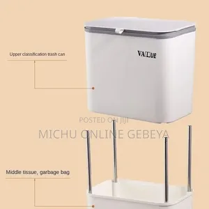 Non-bending Garbage Bin Storage Rack