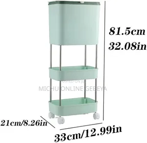 Non-bending Garbage Bin Storage Rack