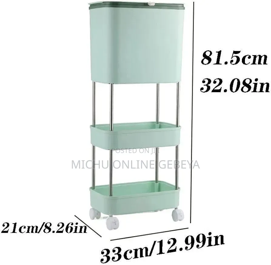 Non-bending Garbage Bin Storage Rack