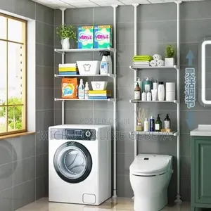 አንደኛው Over Toilet And Laundry Machine Storage Rack