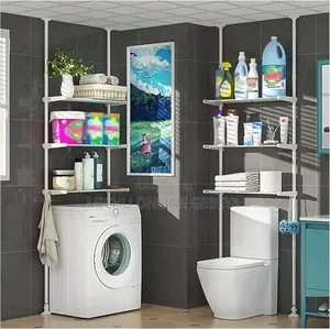አንደኛው Over Toilet And Laundry Machine Storage Rack
