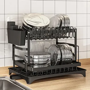2-Tier Stainless Steel Dish Drying Rack/Free Delivery