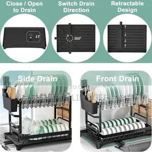 2-Tier Stainless Steel Dish Drying Rack/Free Delivery