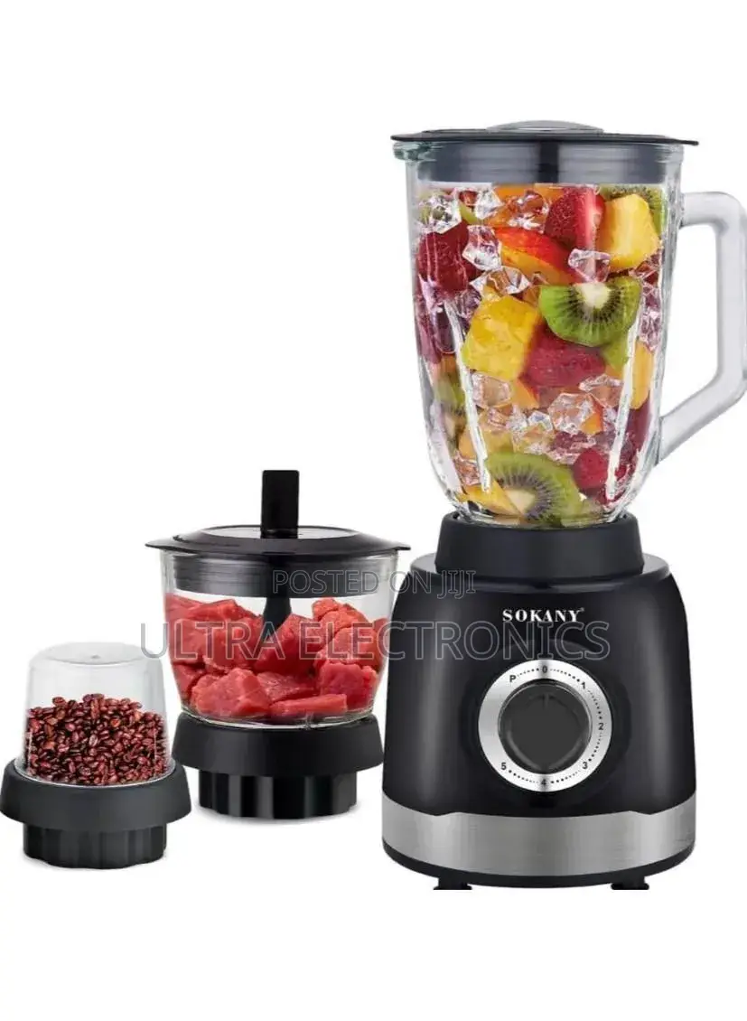 Sokany Sk-Jb-178 3-in-1 Multi-Purpose Blender a 1.5-Liter Glass Jar