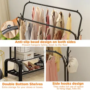 Amazing Floor Shoe Rack and Clothes Rack