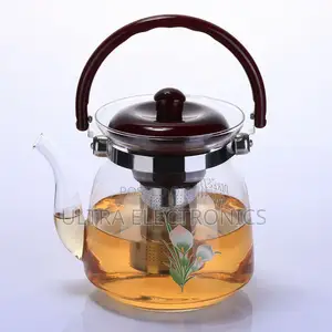የሽይ ማፊያ Heat-resistant Borosilicate Glass Teapot Featuring Removable