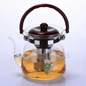 የሽይ ማፊያ Heat-resistant Borosilicate Glass Teapot Featuring Removable