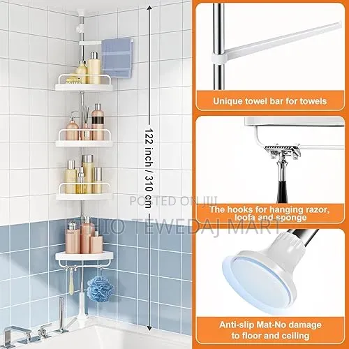 Shower Rack For Bathroom And Restroom Floor Standing Bath Rack Holder