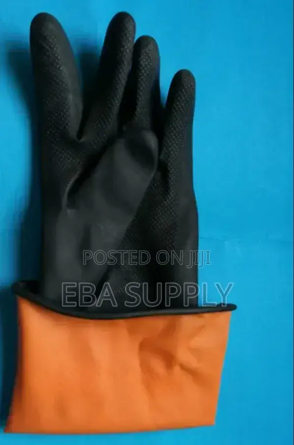 Sun Black Rubber Gloves, Available In