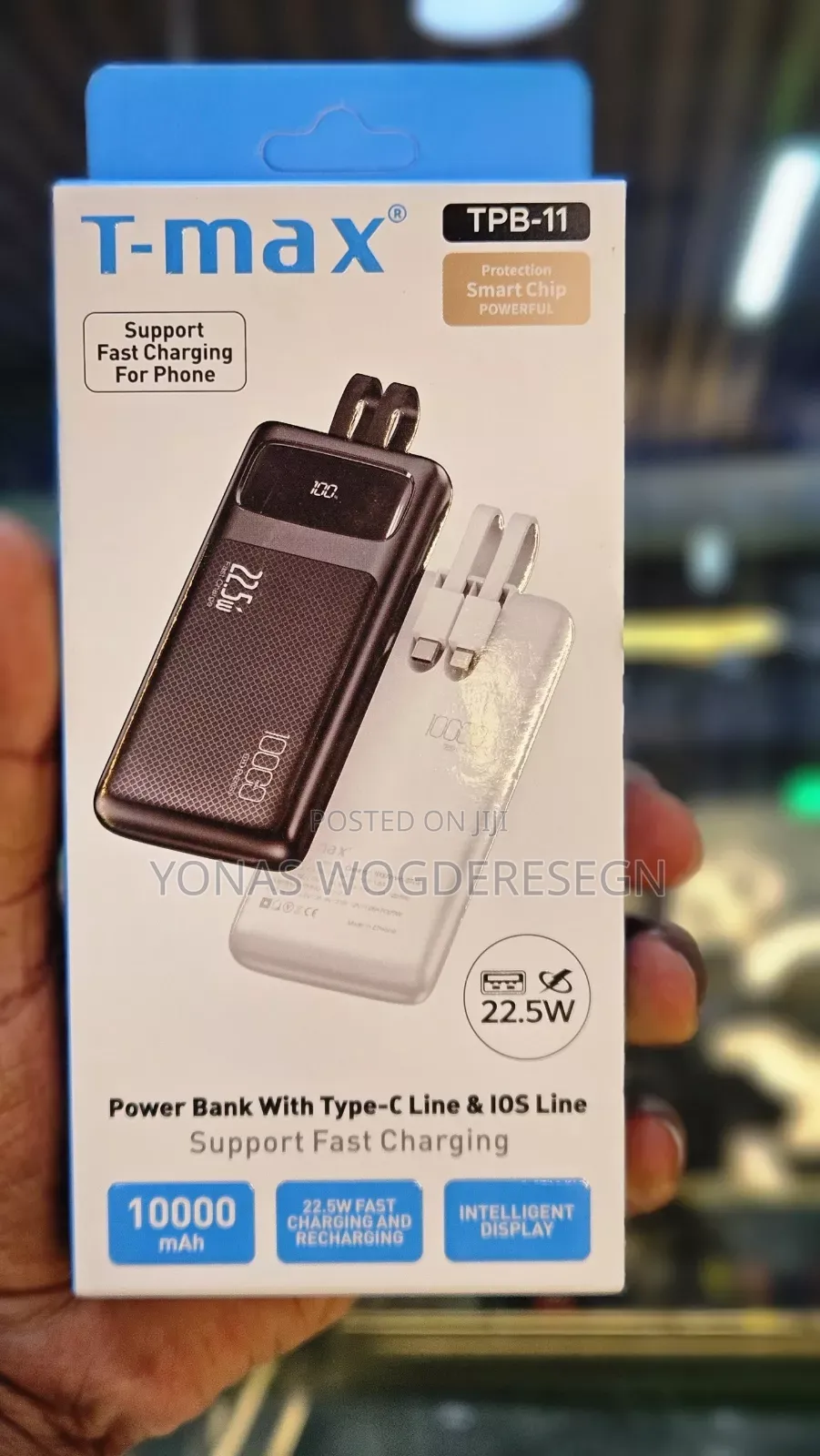 T-Max 10000mah Fast Charging Power Bank TPB-11