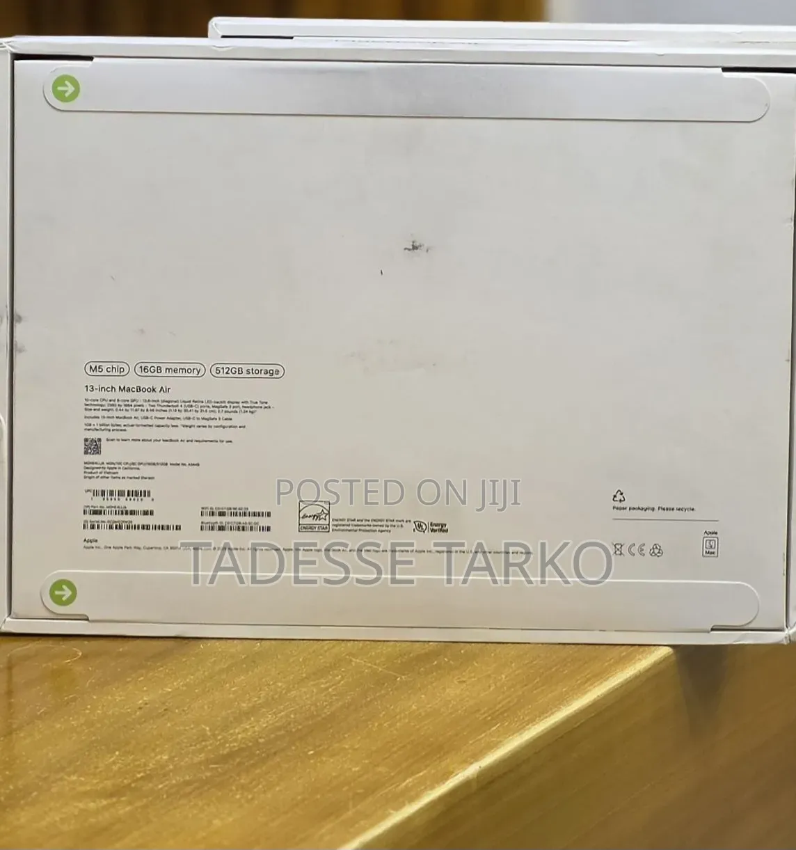 New Laptop Apple MacBook Air 2026 M5 13-inch 16GB Apple M5 SSD 512GB