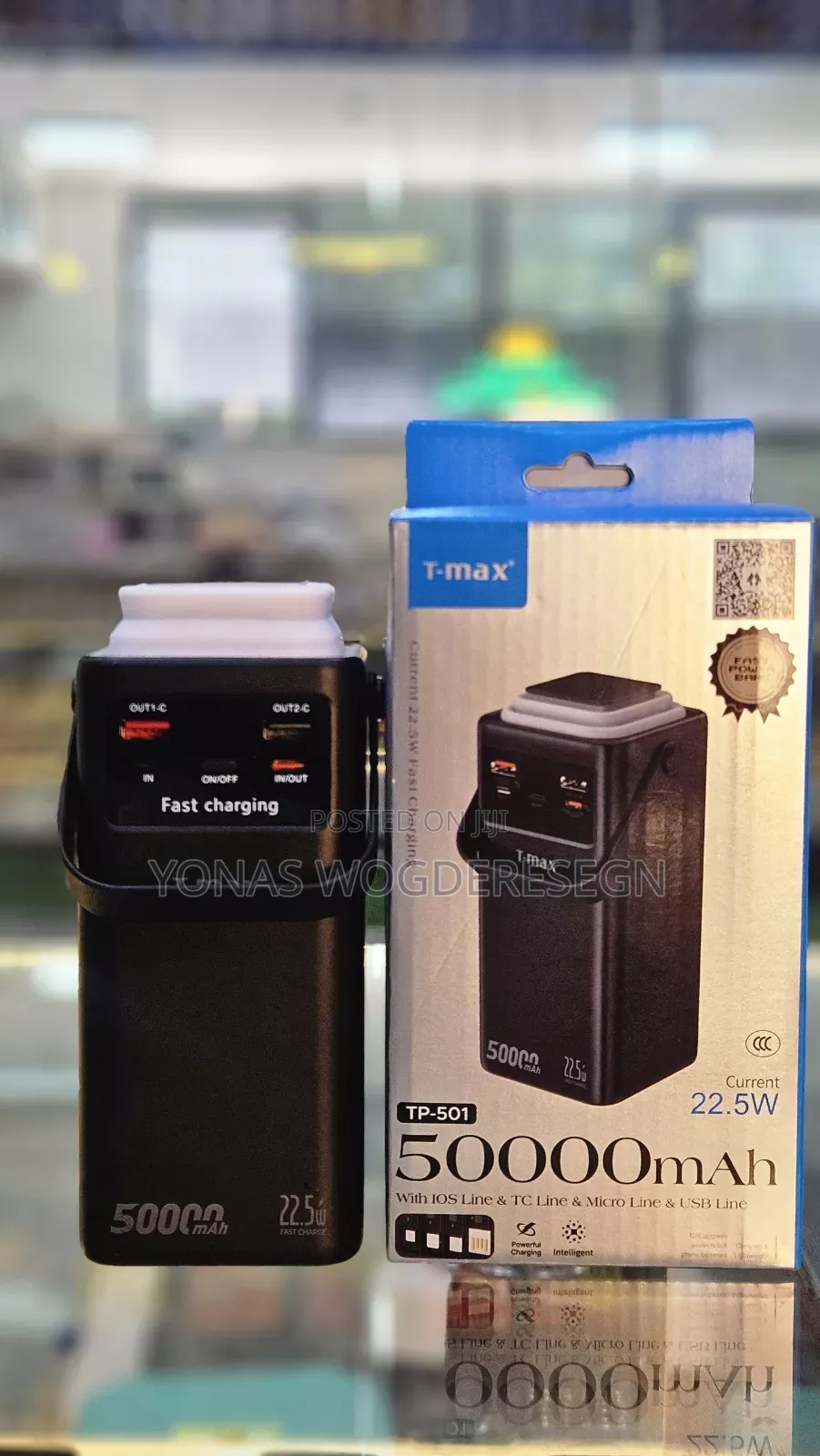 T-Max 50000mah Fast Charging Power Bank – High Capacity