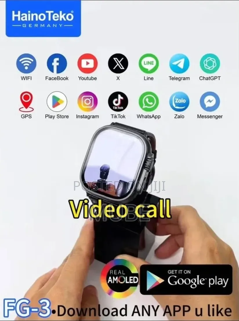 New Haino Teko Fg-3 5g Smartwatch 4gb Ram + 64gb Storage