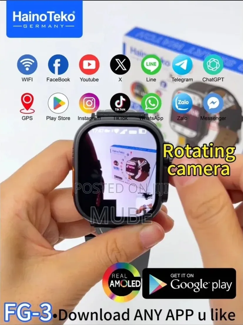 New Haino Teko Fg-3 5g Smartwatch 4gb Ram + 64gb Storage