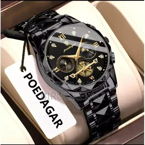 Poedagar 996 Men's Luxury Chronograph Watch With a Gold ,
